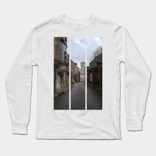 Vezelay Abbey is a Benedictine and Cluniac monastery in the Bourgogne-Franche-Comte. Cloudy winter day. (vertical) Long Sleeve T-Shirt